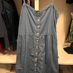 Maurices Strapless Blue Denim Dress